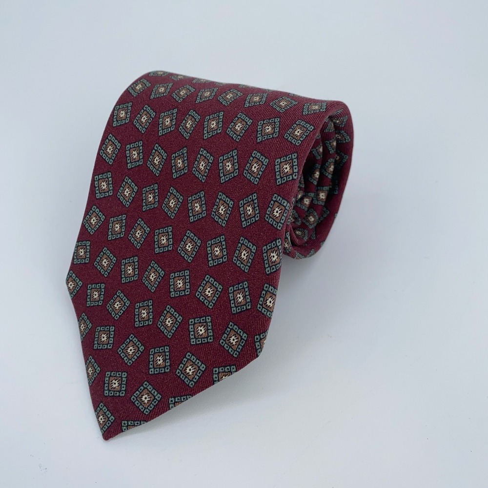 Eton Tie Mens One Size Multi Patterned Silk Classicโ Fit Necktie Italy Made